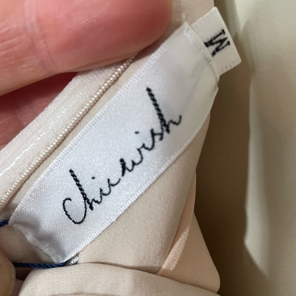 Chickwish strapless ruffle dress cream new with tags - Picture 9 of 13